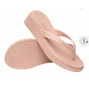 Havaianas High Platform Flip Flops Ballet Rose Beach Vacation Summer Pink US 7.5